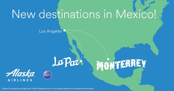 You are currently viewing Alaska Airlines launches historic routes to La Paz and Monterrey, Mexico from Los Angeles