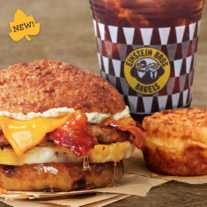 Read more about the article Cheat on Pumpkin Spice: Einstein Bros. Bagels launches new “Fall Flavor Fling” Combo featuring Maplehouse Egg Sandwich